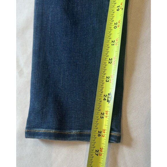 Cat & Jack Girls' Denim Overalls Super Stretch Skinny Leg Dark Wash Blue 10/12 - Picture 2 of 12